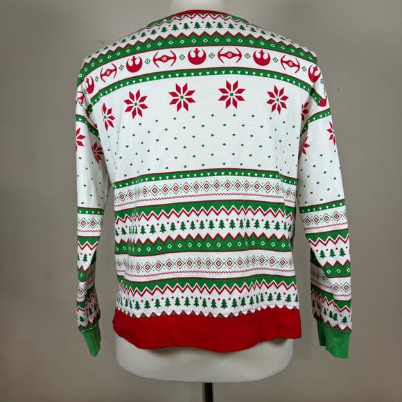 Star Wars Christmas Shirt Darth Vader Storm Troopers Fairisle Ugly Sweatshirt - Picture 2 of 8